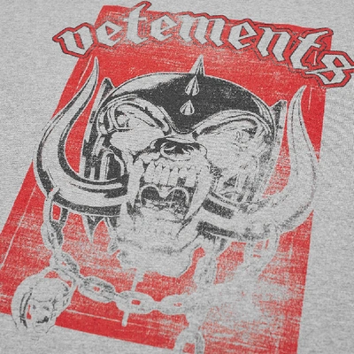 Shop Vetements X Motorhead World Oversized Tee In Grey