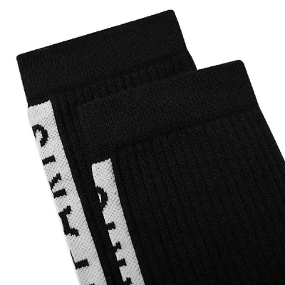 Shop Balmain Logo Sports Sock In Black
