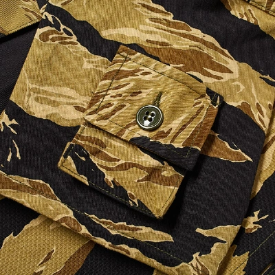Shop The Real Mccoys The Real Mccoy's Tiger Camouflage Shirt In Brown