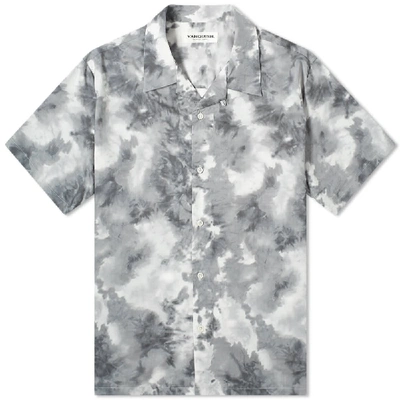 Shop Vanquish Tie-dye Open Collar Shirt In Grey