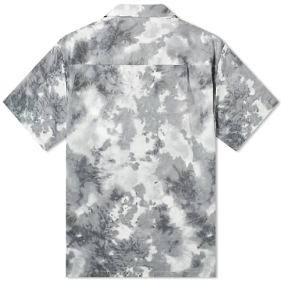 Shop Vanquish Tie-dye Open Collar Shirt In Grey