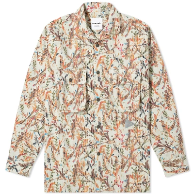 Shop And Wander Printed Dry Seersucker Shirt In Neutrals