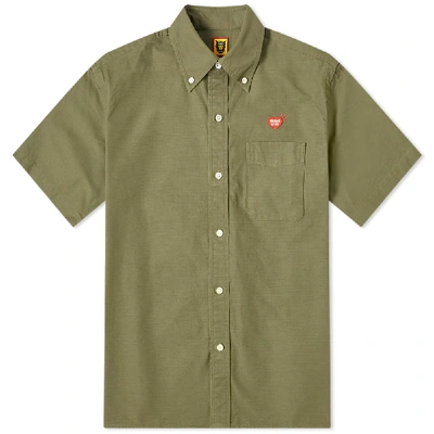 Shop Human Made Short Sleeve Ripstop Shirt In Green