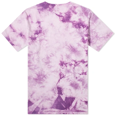 Shop Vanquish Small Logo Tie-dye Tee In Purple