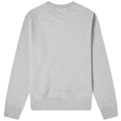 Shop Ami Alexandre Mattiussi Ami Small A Heart Crew Sweat In Grey