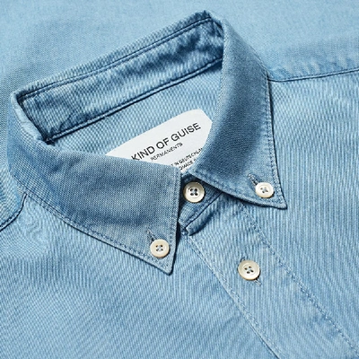Shop A Kind Of Guise Denim Button Down Shirt In Blue