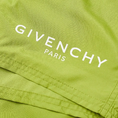 Shop Givenchy Paris Logo Swim Short In Green