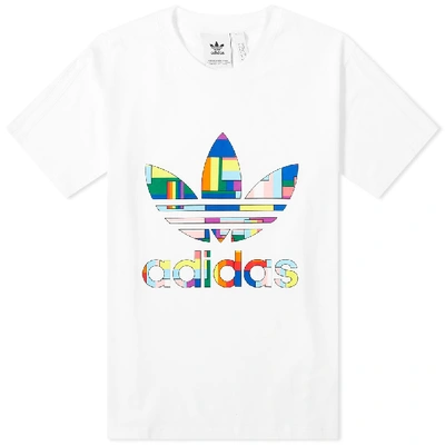 Shop Adidas Originals Adidas Flag Trefoil Tee In White