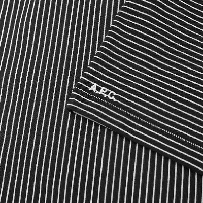 Shop Apc A.p.c. Diego Stripe Tee In Black