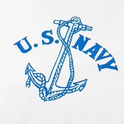 Shop The Real Mccoys The Real Mccoy's U.s. Navy Anchor Tee In White