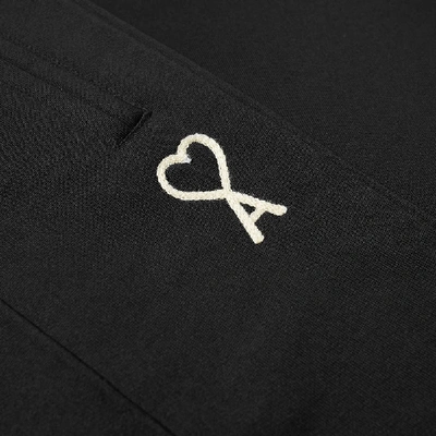 Shop Ami Alexandre Mattiussi Ami Embroidered Heart Track Pant In Black