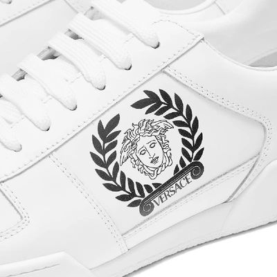 Shop Versace Medusa Tennis Sneaker In White