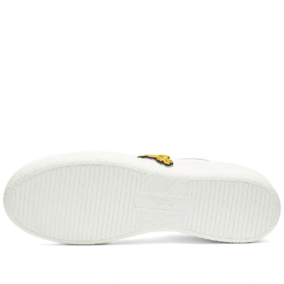 Shop Versace Applique Tennis Sneaker In White