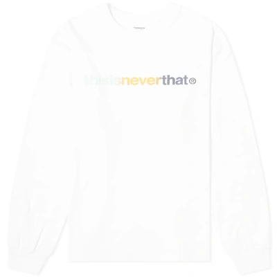 Shop Thisisneverthat Long Sleeve T-logo Tee In White