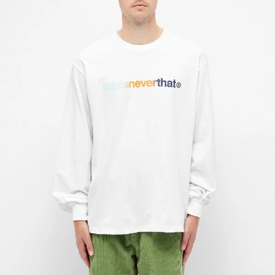 Shop Thisisneverthat Long Sleeve T-logo Tee In White