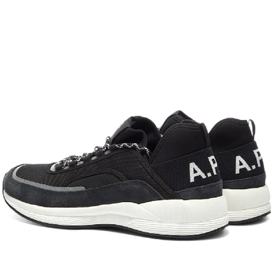 Shop A.p.c. Run Around Sneaker In Black