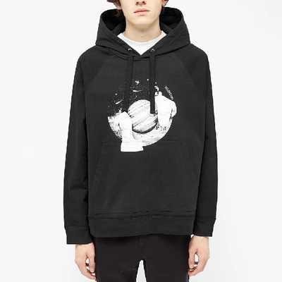 Shop Valentino Cut And Sew Jupiter Popover Hoody In Black