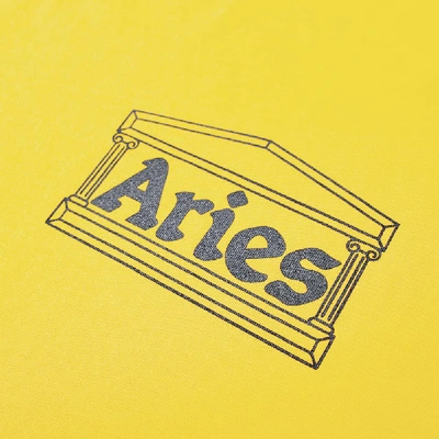 Shop Aries Classic Temple Tee In Yellow