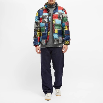 Stussy Patchwork Puffer Jacket In Blue | ModeSens