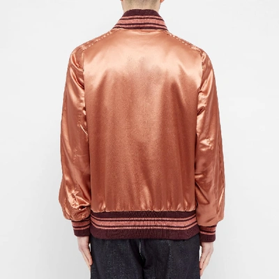 Shop Needles Satin Award Jacket In Brown