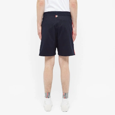 Shop Thom Browne Interlock Rwb Stripe Short In Blue