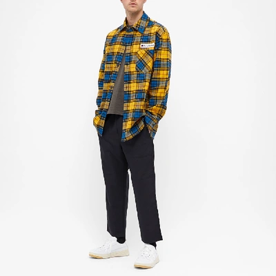 Shop Acne Studios Salak Flannel Pc Face Shirt In Yellow