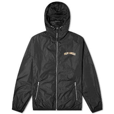 Shop Palm Angels College Logo Windbreaker In Black