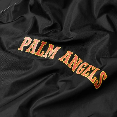 Shop Palm Angels College Logo Windbreaker In Black