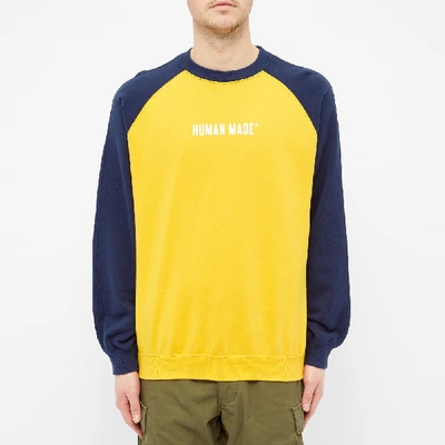 Shop Human Made Raglan Sweat In Blue