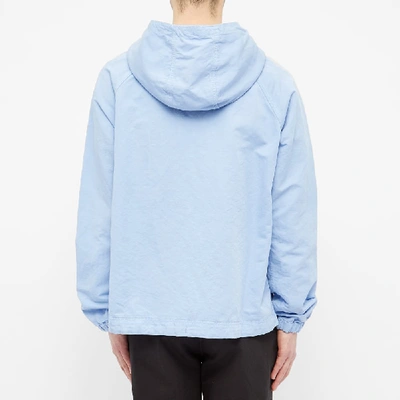 Shop Albam Linen Blend Hoody In Blue