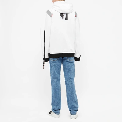 Shop Burberry Woven Technical Hoody In White