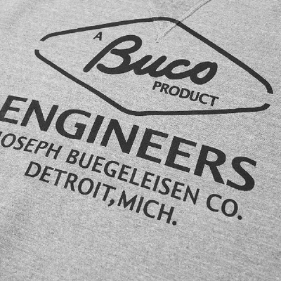 Shop The Real Mccoys The Real Mccoy's Buco Engineer Crew Sweat In Grey