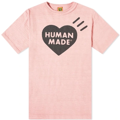 Shop Human Made Bold Heart Logo Tee In Pink