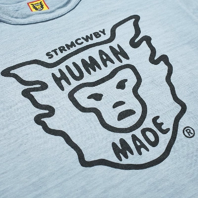 Shop Human Made Face Logo Tee In Blue