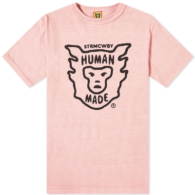 Shop Human Made Face Logo Tee In Pink