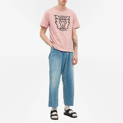 Shop Human Made Face Logo Tee In Pink