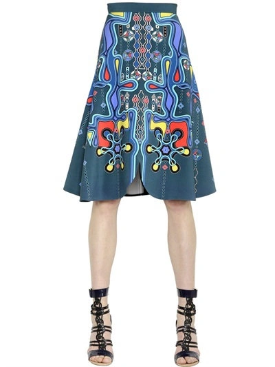 Peter Pilotto Printed Crepe Midi Skirt In Multicolor
