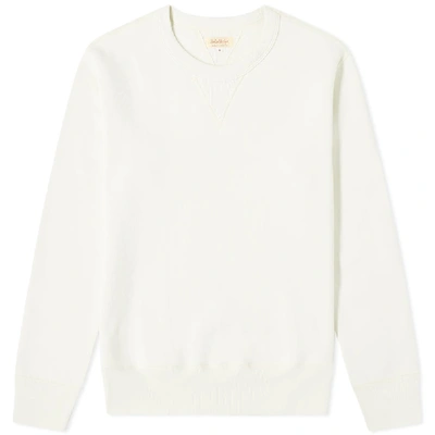 Shop The Real Mccoys The Real Mccoy's 10oz Loopwheel Crew Sweat In White