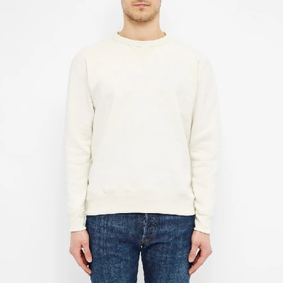 Shop The Real Mccoys The Real Mccoy's 10oz Loopwheel Crew Sweat In White