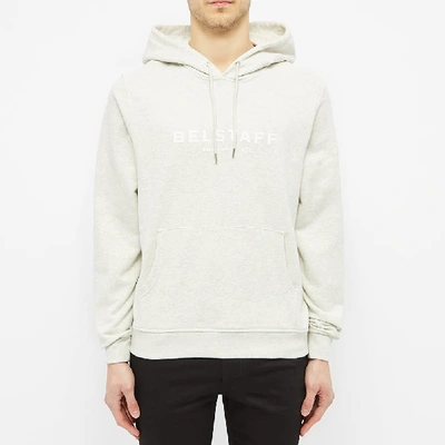 Shop Belstaff Printed Logo Popover Hoody In Grey