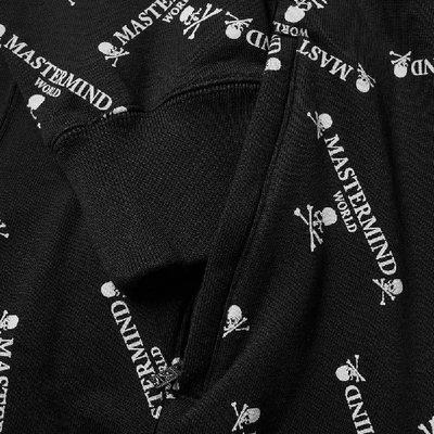 Shop Mastermind Japan Mastermind World All Over Print Hoody In Black