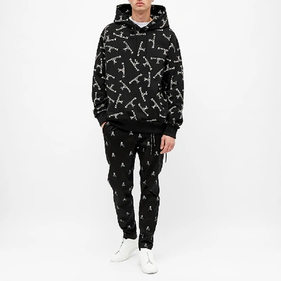 Shop Mastermind Japan Mastermind World All Over Print Hoody In Black