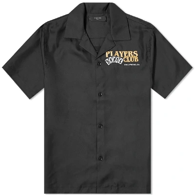 Shop Amiri Players Club Bowling Shirt In Black