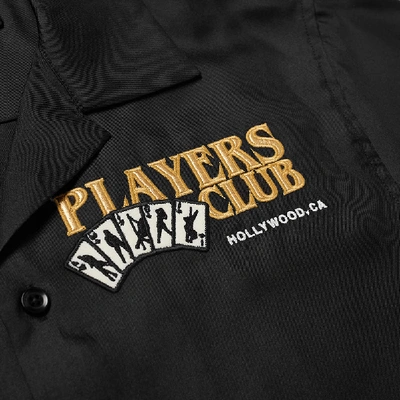 Shop Amiri Players Club Bowling Shirt In Black