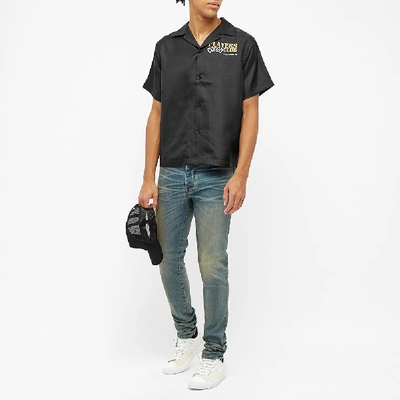 Shop Amiri Players Club Bowling Shirt In Black