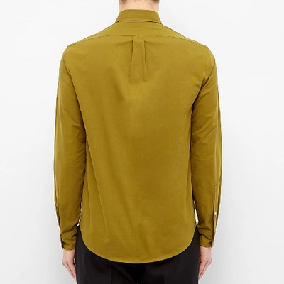 Shop Kenzo Button Down Tiger Twill Shirt In Green