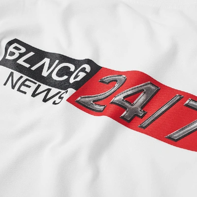 Shop Balenciaga News Logo Print Tee In White
