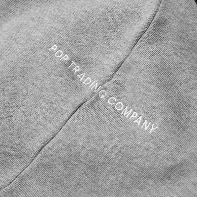 Shop Pop Trading Company Pop Trading Company Logo Crew Sweat In Grey