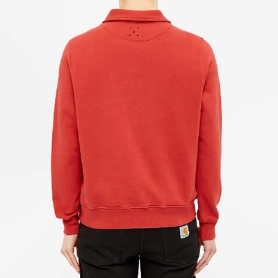 Shop Pop Trading Company Pop Trading Company Heavyweight Sports Half Zip In Red
