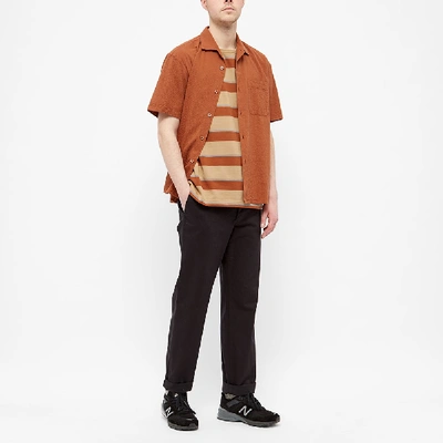 Shop Arpenteur Match Stripe Tee In Brown